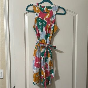 Colorful Sleeveless Floral Dress